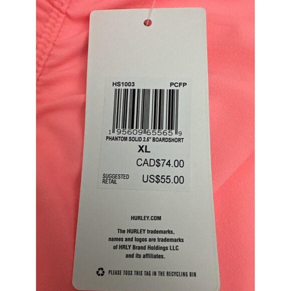 Hurley Women’s Phantom Solid 2.5” Boardshorts Pink/Orange Size XL New - Picture 12 of 12